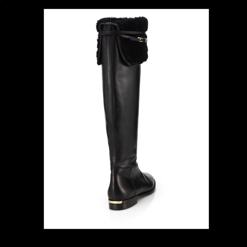 🔥Burberry Ferriby Flat Knee High Shearling Boots
